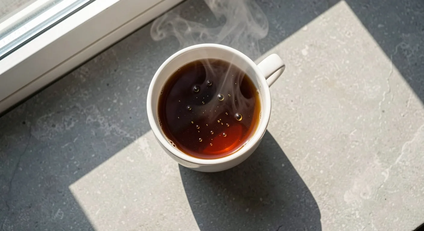 A cup of keto tea in morning light