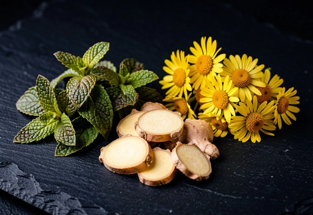 Dried herbs for caffeine-free infusions